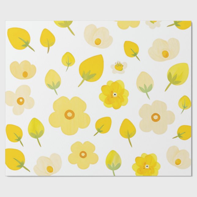 Cadeau Papier peint Golden Bloom Luxe (Plat)
