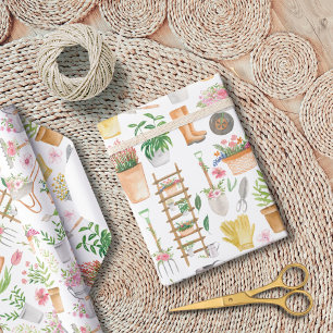 Cadeau Papier peint jardin outils de jardinage floral aqu