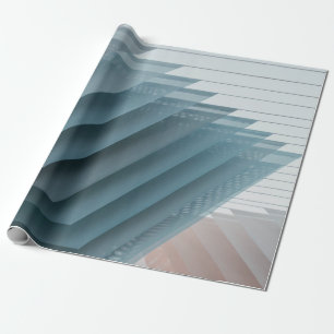 Cadeau Papier peint numérique turquoise et blanc