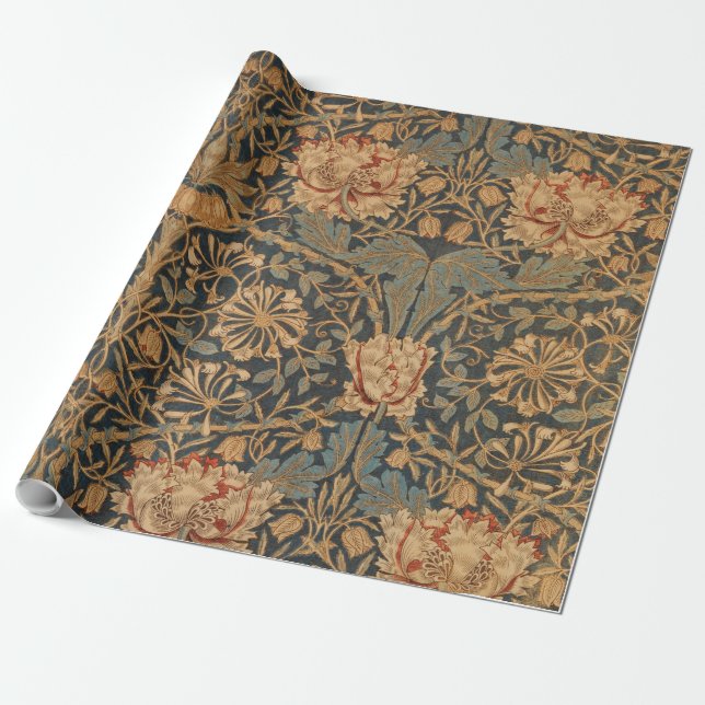 Cadeau Papier peint riche au chèvrefeuille de William Mor (Déroulé)