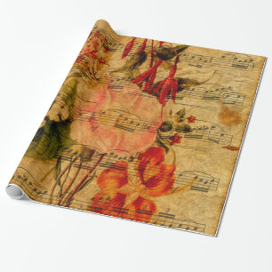Cadeau Papier peint victorien de fleur d'aquarelle de