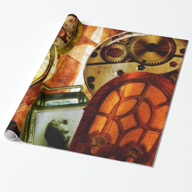 Cadeau Papier peint vintage de Steampunk (Déroulé)