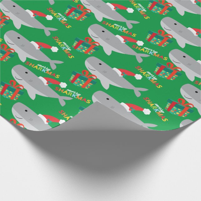 Cadeau Papier père Noël Shark Wrapper (Coin)