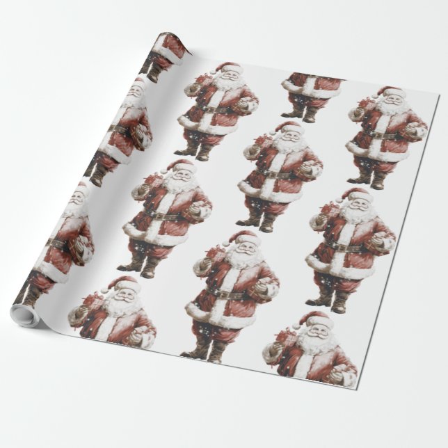 Cadeau Papier père Noël Wrapper (Déroulé)