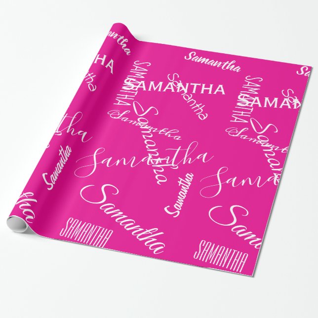 Cadeau Papier personnalisé avec nom  (Déroulé)