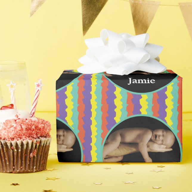 Cadeau Papier photo pour bébé personnalisé (Fête d'anniversaire)