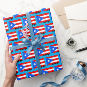 Cadeau Papier Porto Rico, Drapeau patriotique