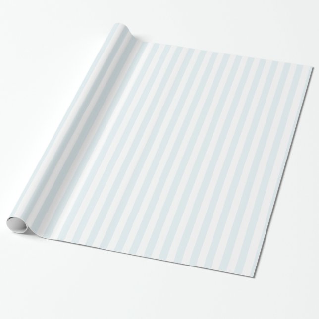 Cadeau Papier rayé bleu et blanc (Déroulé)
