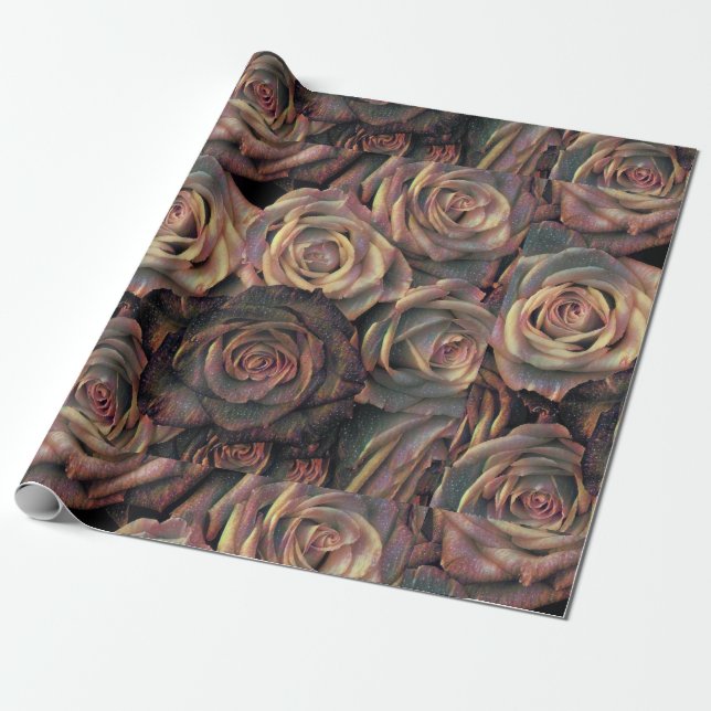Cadeau Papier rose Brown, orange, or (Déroulé)