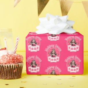 Cadeau Papier rose Mahjong Queen enveloppant