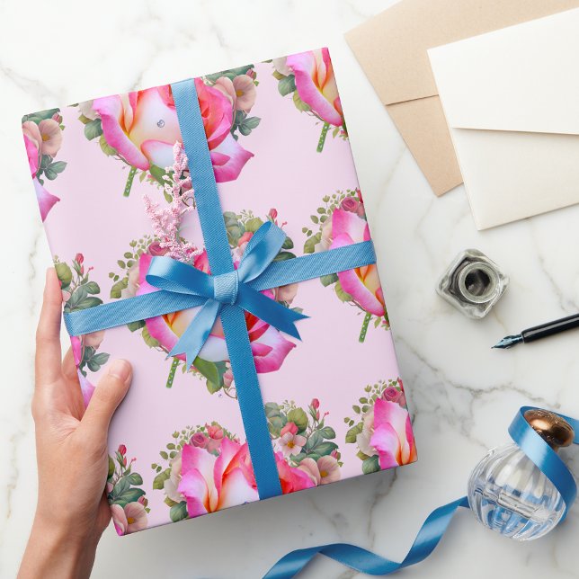 Cadeau Papier Rose maman (Créateur téléchargé)