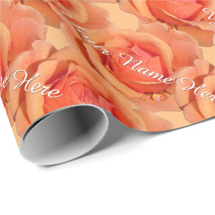 Cadeau Papier Rose orange papier Rose personnalisé