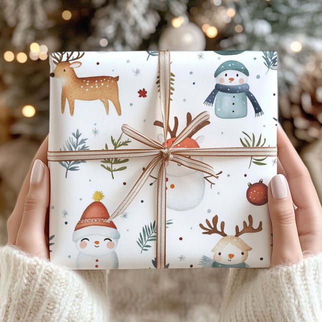 Cadeau Papier scandinave nordique d'enveloppement de Noël (Créateur téléchargé)
