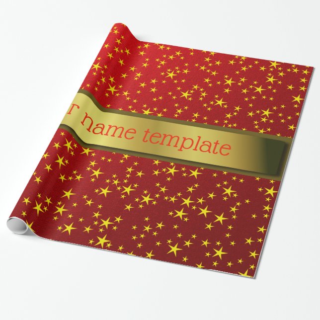 Cadeau papier texte modèle étoile jaune (Déroulé)