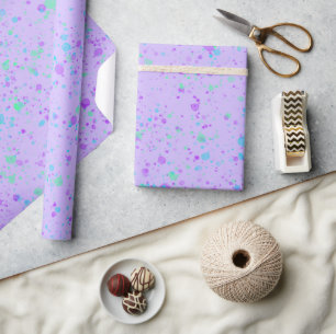 Cadeau Papier Tissu Paint Purple