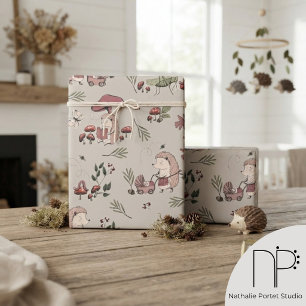 Cadeau Papier Toile Hérisson Enfants