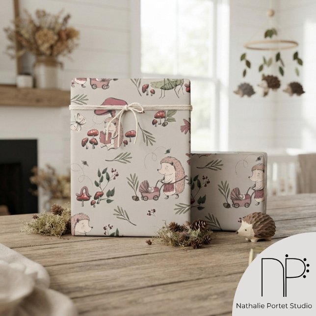Cadeau Papier Toile Hérisson Enfants  (Créateur téléchargé)