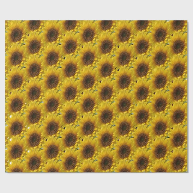 Cadeau Papier tournesol enveloppant mat (Plat)