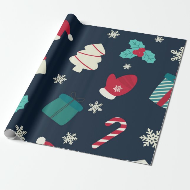 Cadeau Papier traditionnel à enveloppement de Noël (Déroulé)