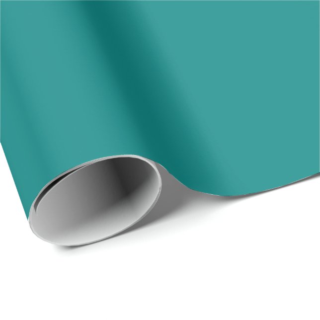 Cadeau Papier vert turquoise (Coin rond)