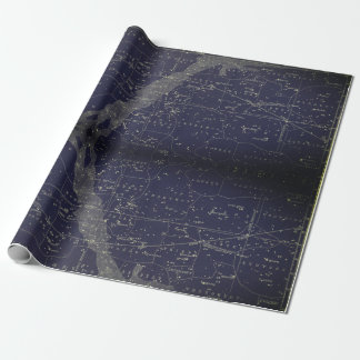 Cadeau Papier vintage à enveloppement astronomique