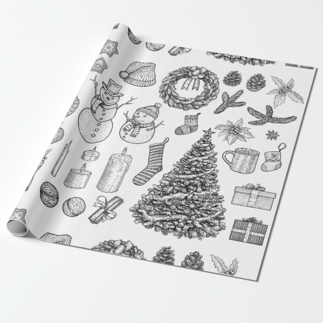 Cadeau Papier Vintage Noël (Déroulé)