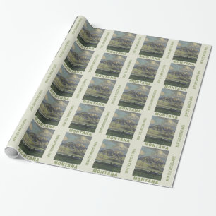 Cadeau Papier Vintage voyage Montana USA