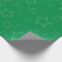 Paquet Envoyer Pray Green Stars Envelopper Papier