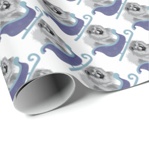 Cadeau PAR DELÀ LA RIVIÈRE papier d'emballage Blue Chow