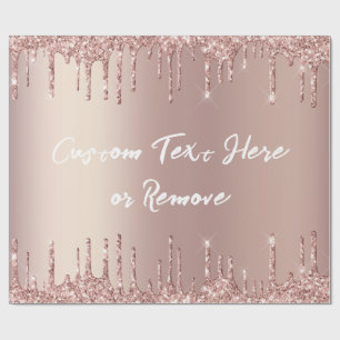 Cadeau Parties scintillant rose Gold Blush Votre papier d
