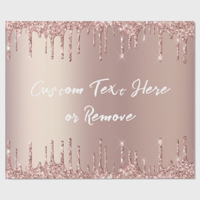 Cadeau Parties scintillant rose Gold Blush Votre papier d (Plat)