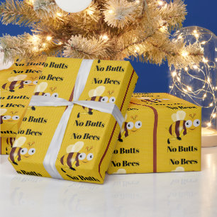 Cadeau Pas d'abeilles Pas de boutons Envelopper du papier