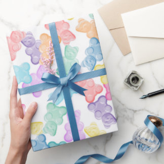 Cadeau Pastel Gummy Bears Party Enveloppement papier