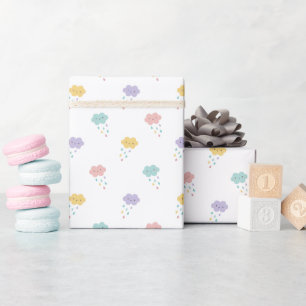 Cadeau Pastel Kawaii Cloud Motif Enveloppement papier rou