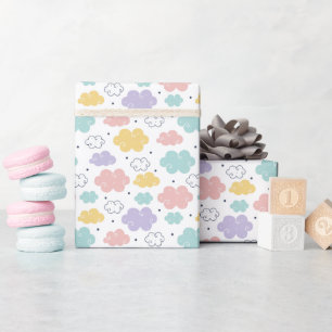 Cadeau Pastel Kawaii Cloud Motif Enveloppement papier rou
