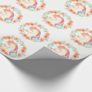 Cadeau Pastel Unicorn, Papier d'enveloppement de couronne