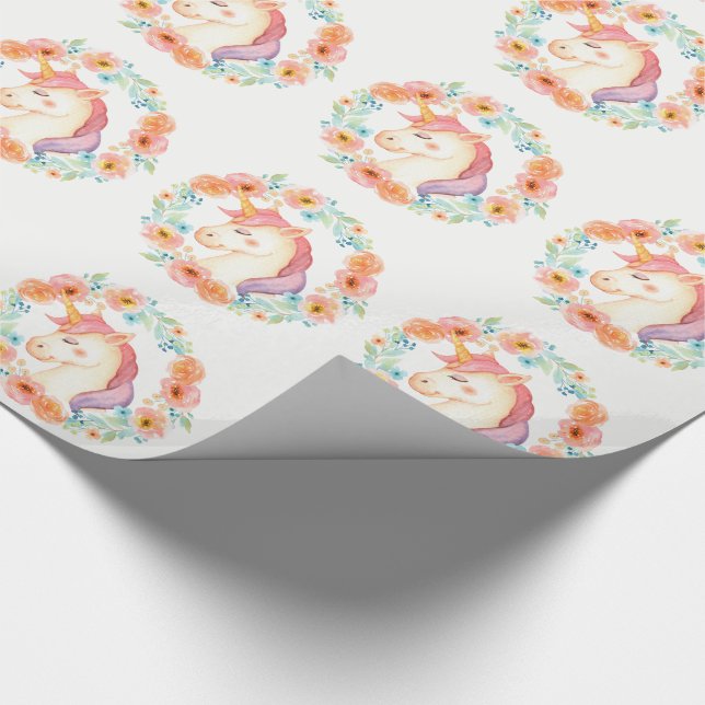 Cadeau Pastel Unicorn, Papier d'enveloppement de couronne (Coin)