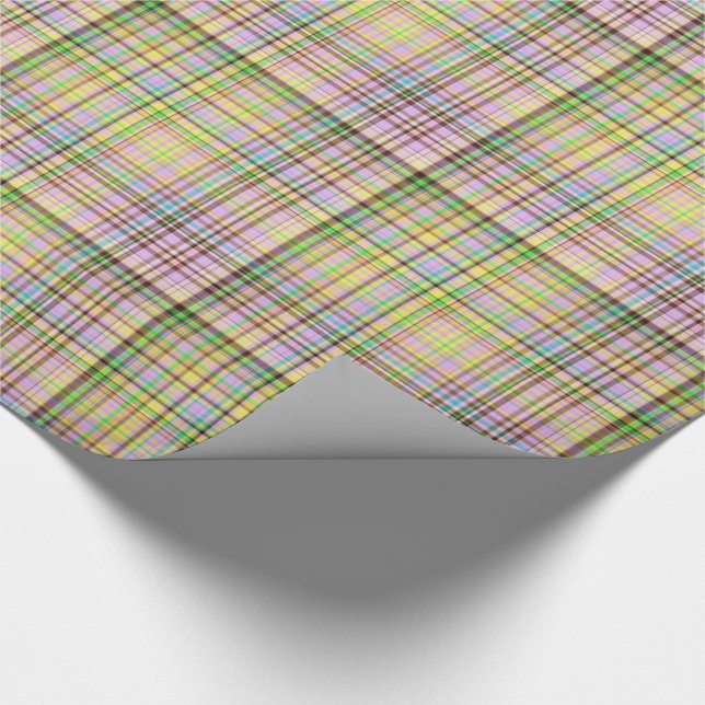 Cadeau Pastels au chocolat Plaid 19-Gift Papier à envelop (Coin)