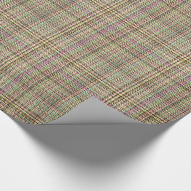 Cadeau Pastels Chocolat Plaid 18-Gift Papier Enveloppant (Coin)