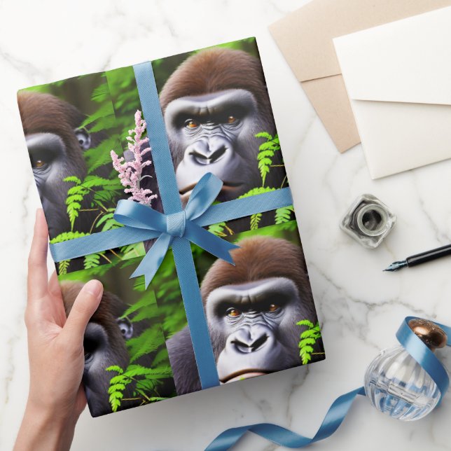 Cadeau Peekaboo Gorilla, Papier à envelopper (Cadeaux)