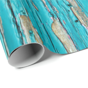 Cadeau Peinture Turquoise sur papier d'enveloppement en b