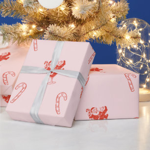 Cadeau Père Noël dans papier d'emballage de verre à Marti