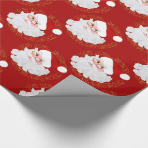 Cadeau Père Noël Face Circles Rouge-Cadeau Papier