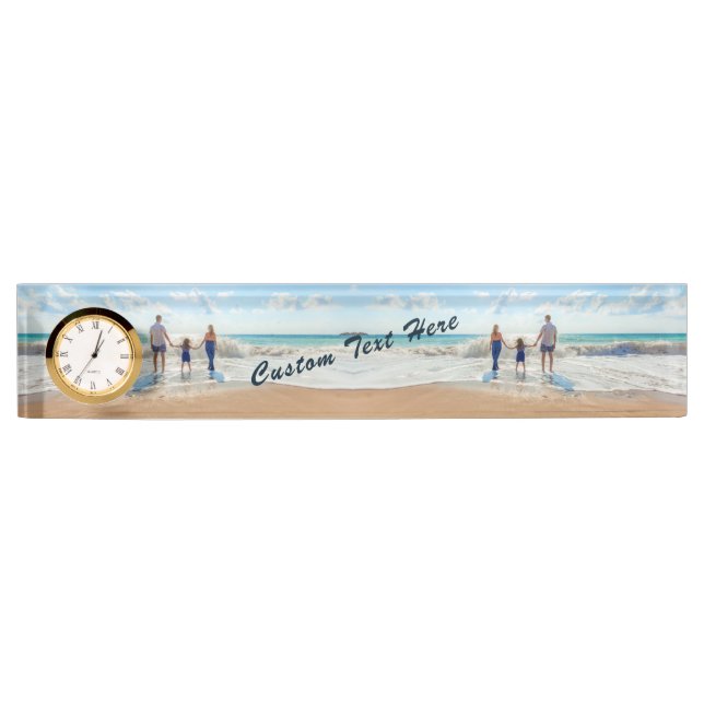 Cadeau personnalisé avec plaque de bureau photo av (Devant)