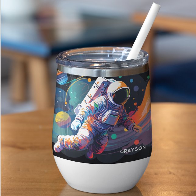Cadeau personnalisé d'astronaute dans l'espace (Créateur téléchargé)