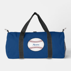 Cadeau personnalisé de baseball bleu Duffel sac ca