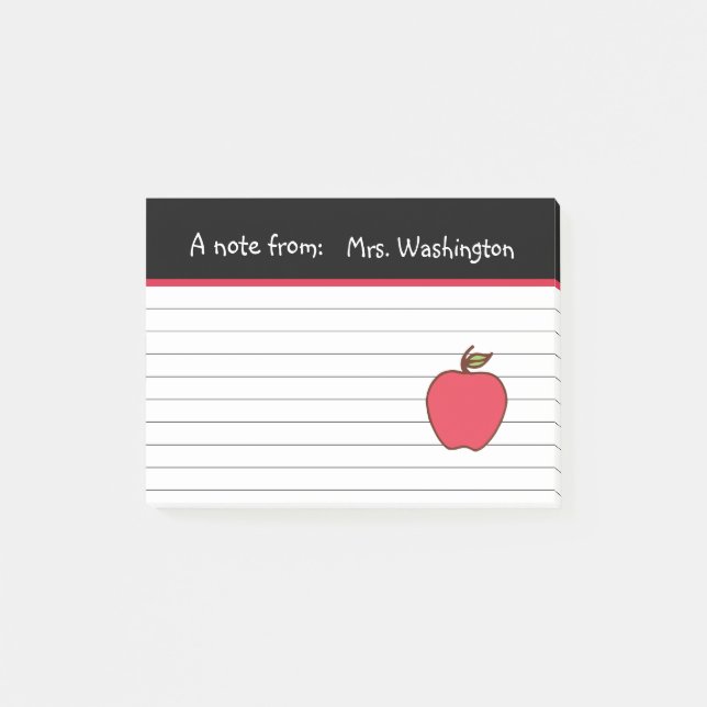 Cadeau personnalisé de notes post-it en forme de p (Devant)