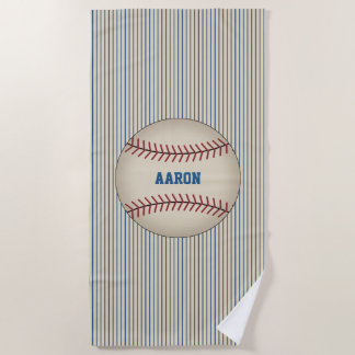 Cadeau personnalisé de serviette de plage de baseb
