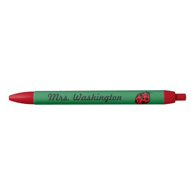 Cadeau personnalisé de stylos d'écriture Ladybug (Devant)