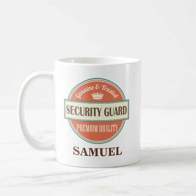 Cadeau personnalisé de tasse de bureau de garde de (Gauche)